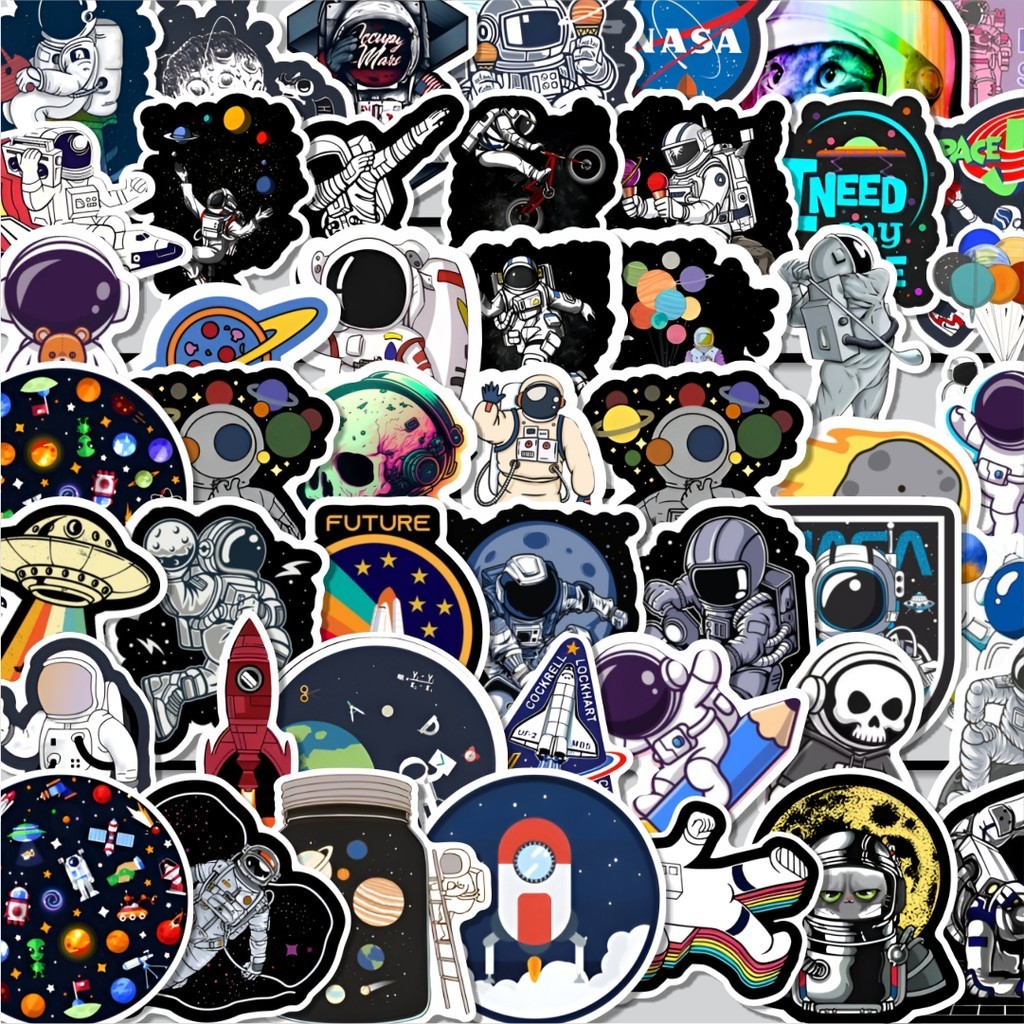 Jual Stiker Cutting Pack Stiker Spaceman [Astronot] Isi 100Pcs Series ...