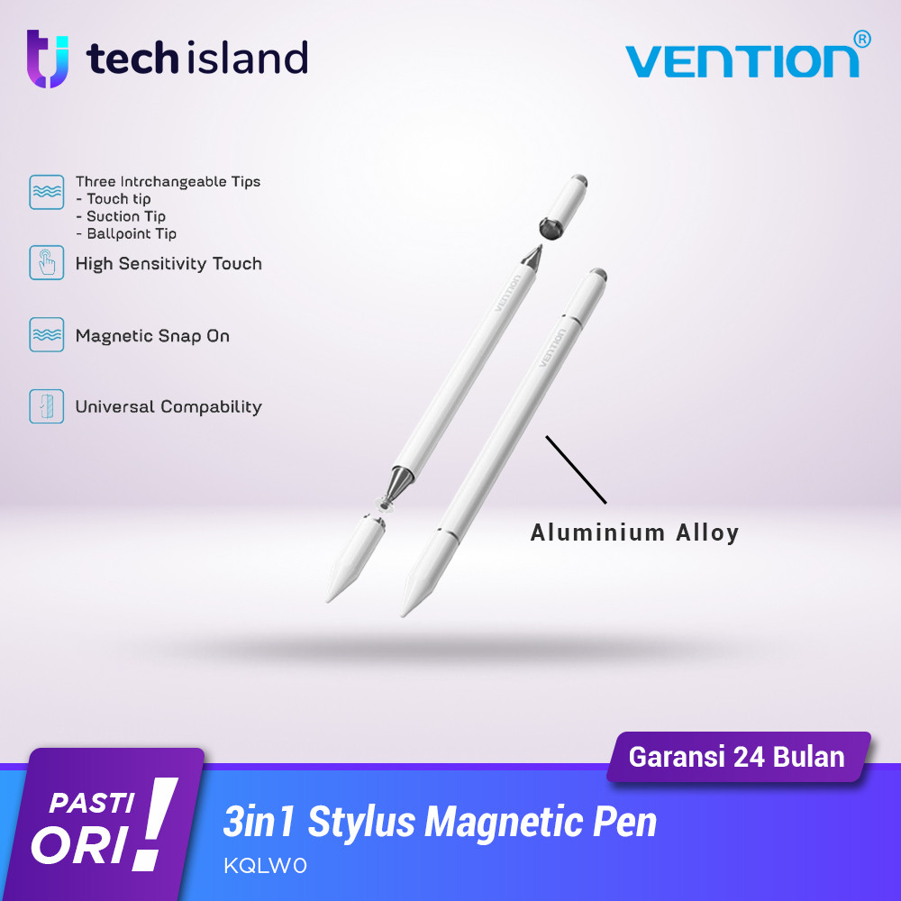Jual Vention 2in1 3in1 Universal Smooth Writing Stylus Digital Pen For ...