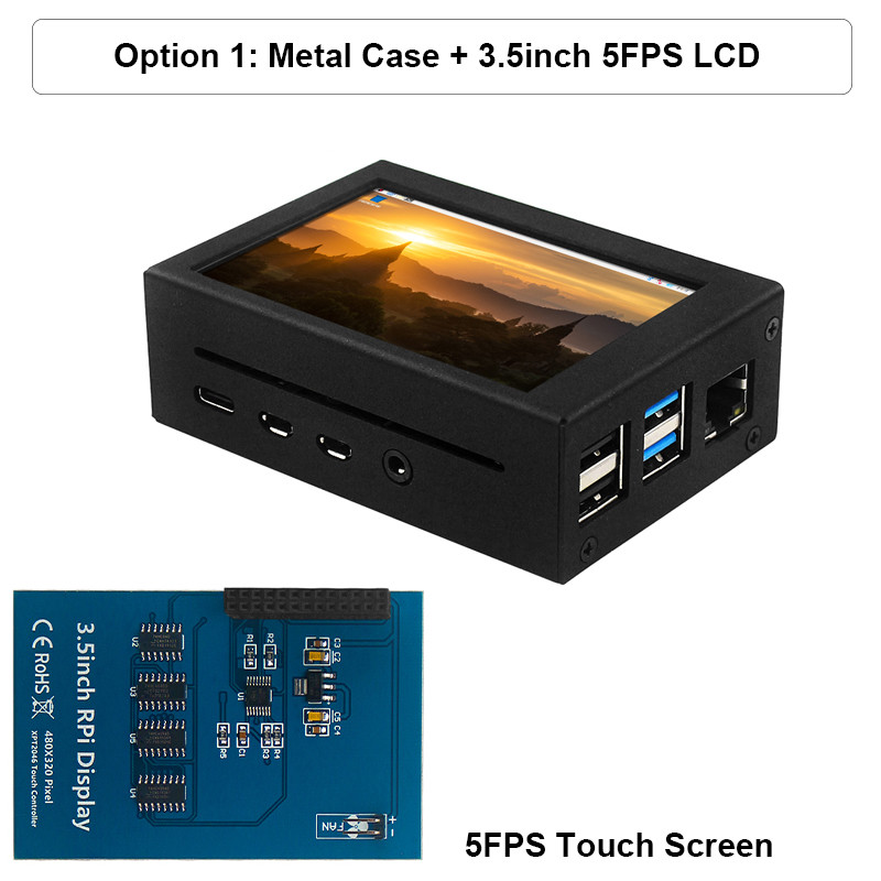 Jual Raspberry Pi 4 Model B 3.5 Inch Touch Screen 5 50 FPS Display ...