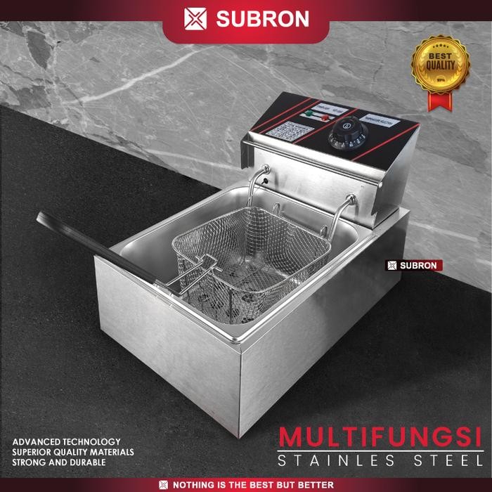Jual SUBRON Electric Deep Fryer Kotak Plus Saringan Minyak 6 Liter ...