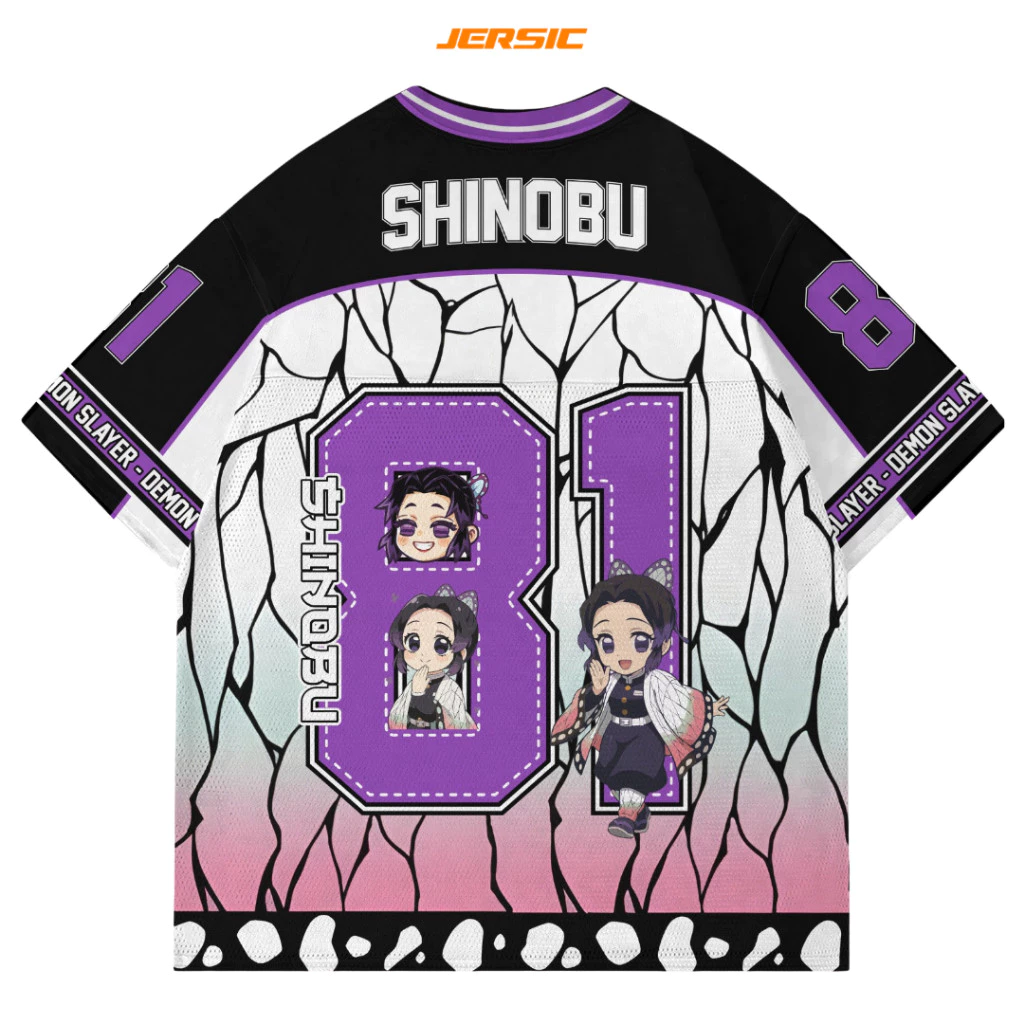 Jersey Anime Shinobu Kimetsu No Yaiba Demon Slayer - Tampil Keren dan Bergaya Sekarang!
