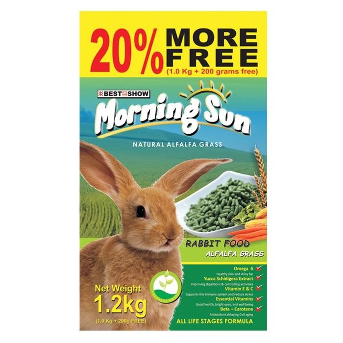 Jual Morning Sun Rabbit Alfalfa Grass 1.2kg - Makanan Kelinci 1.2kg ...