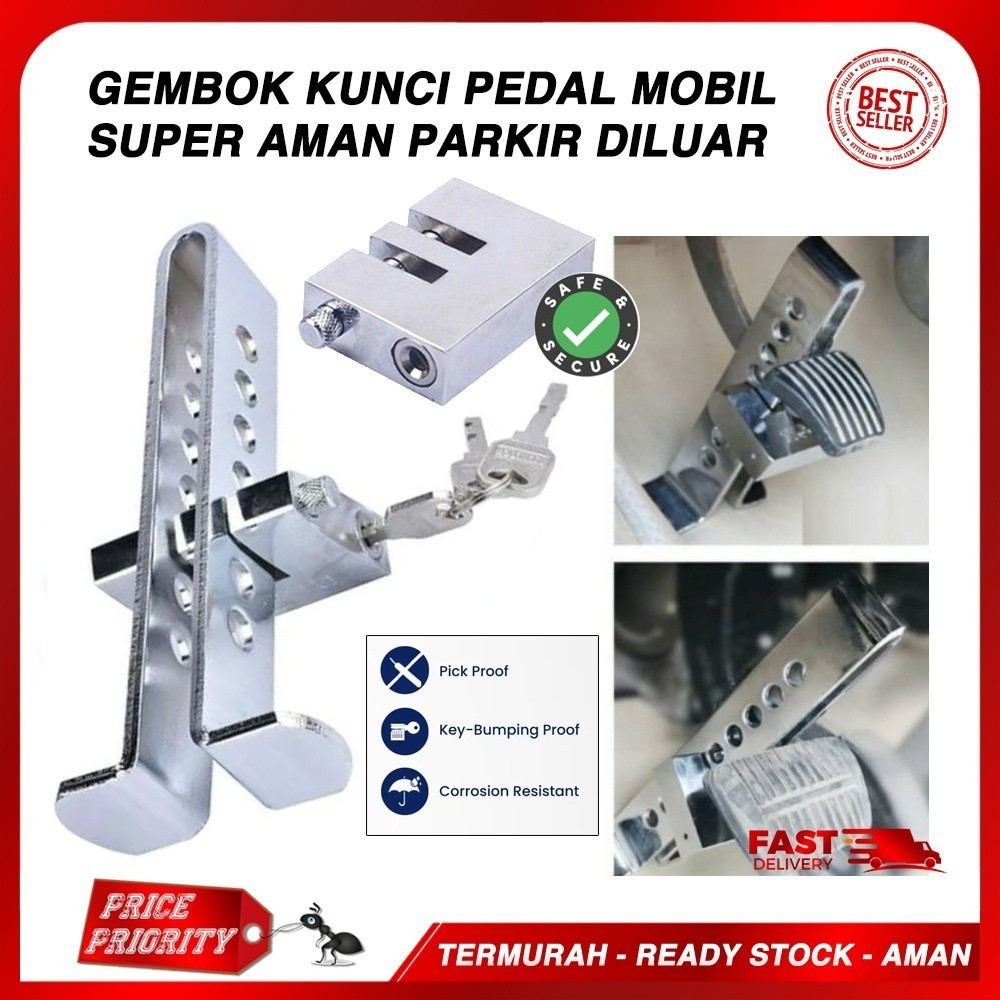Jual Promo KUNCI Pengaman Mobil Pedal Gas / GEMBOK PEDAL GAS Kopling