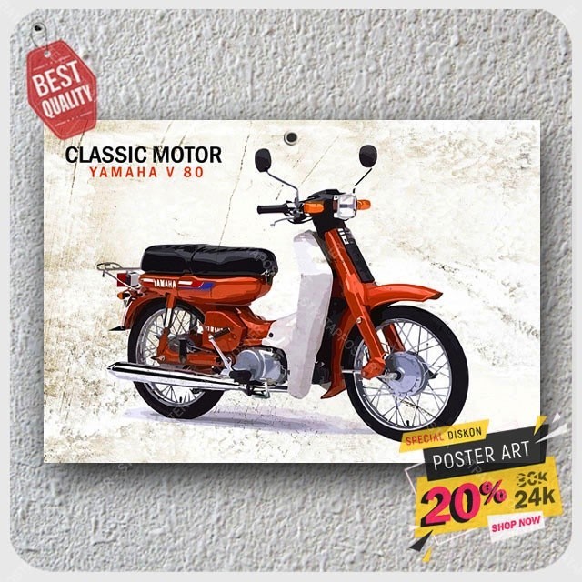 Jual Hiasan dinding motor Klasik - Poster Motor Klasik - Poster dinding ...