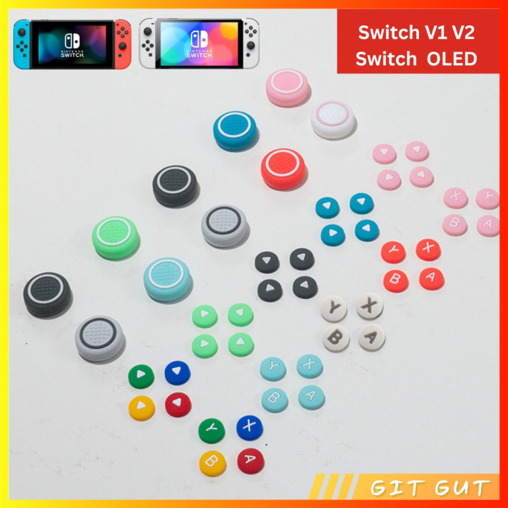Jual Nintendo Switch V1 V2 OLED Joycon D-Pad ABXY Button Cover Thumb ...