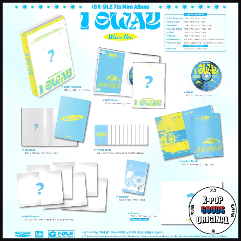 (G)I-DLE - 7TH MINI ALBUM [I SWAY] 3 Version + Poster - Ready Stock