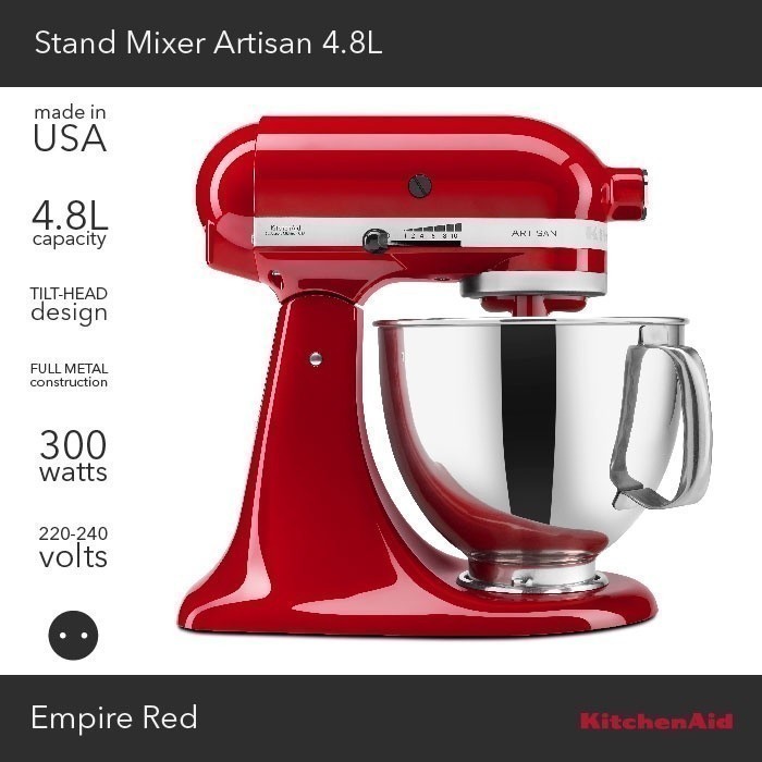 Jual KitchenAid Artisan Stand Mixer Empire Red 5KSM150PSEER Shopee
