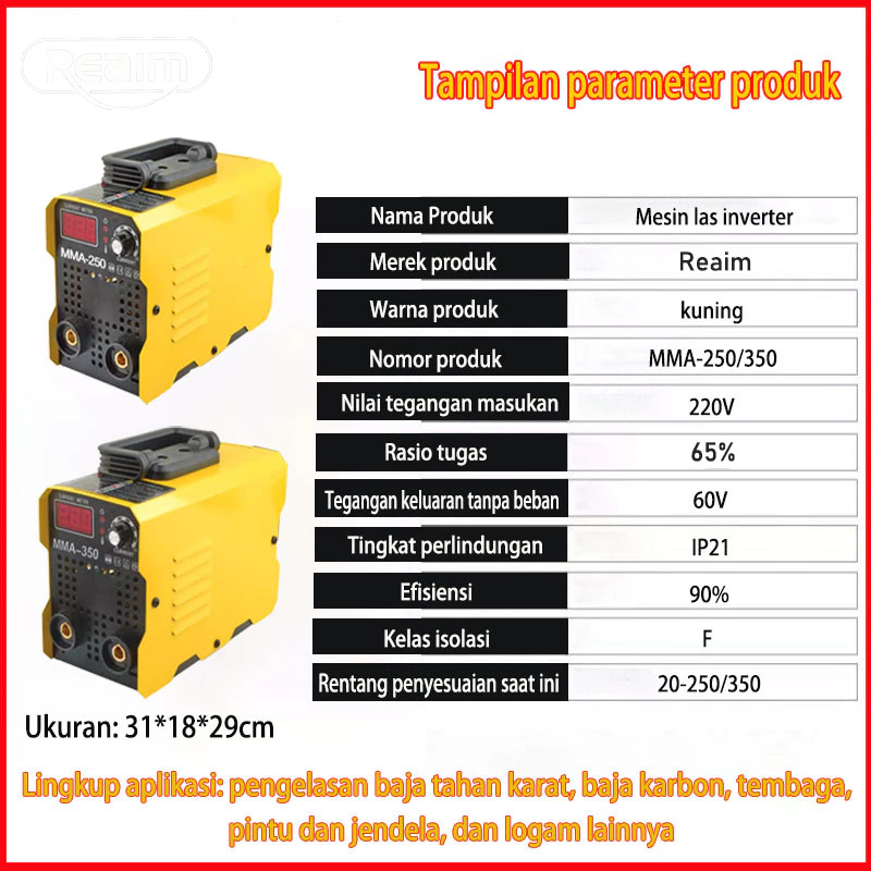 Jual Reaim Mesin Las Listrik MMA-250/300 Mesin Las Tampilan Digital ...