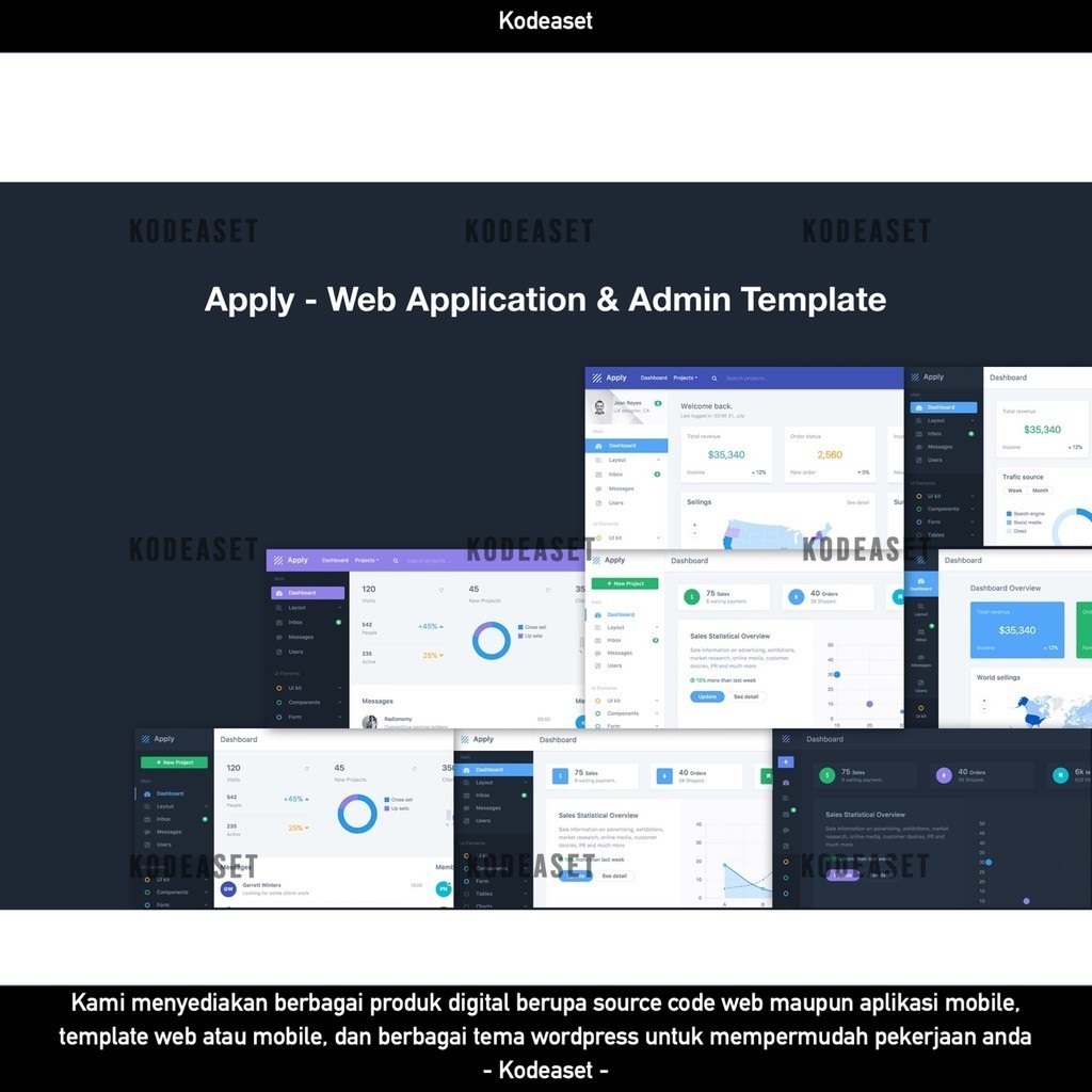 Jual WEB TEMPLATE APPLY - WEB APPLICATION & ADMIN TEMPLATE D2067 ...
