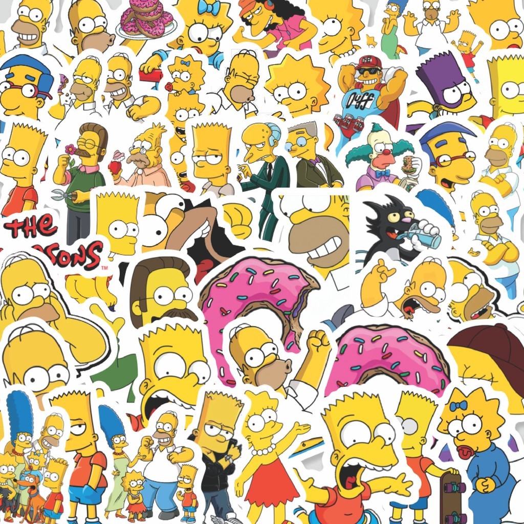 Jual Stiker Cutting Pack Sticker The Simpsons Sticker Isi 100Pcs Series ...