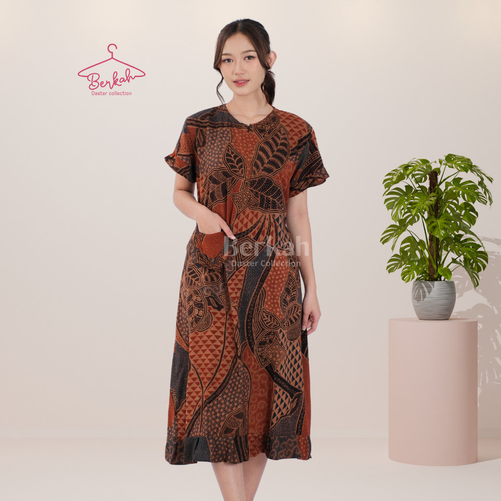 Daster Batik Rayon Busui Resleting Surya Teja
