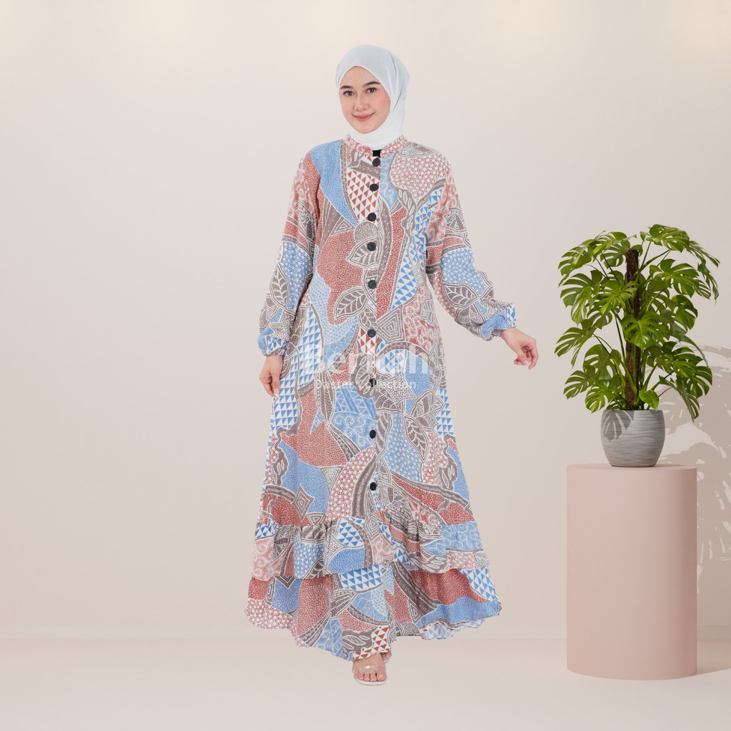 Gamis Batik Rayon Modern Pekalongan Surya Teja 5