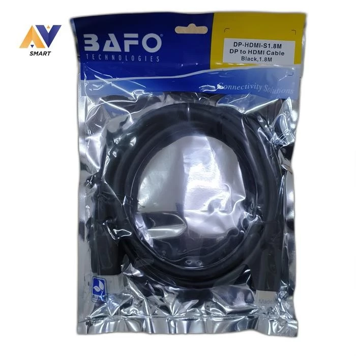 BAFO Kabel DisplayPort (DP) to HDMI 4K Male to Male 1.8 Meter