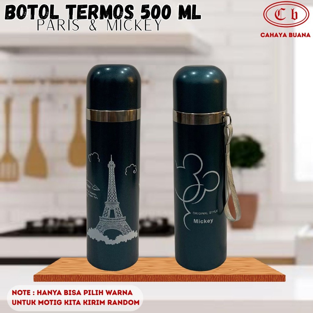 Jual Termos Vacum Flash Menara & Mickey 500ml | Botol Stainless Dingin ...