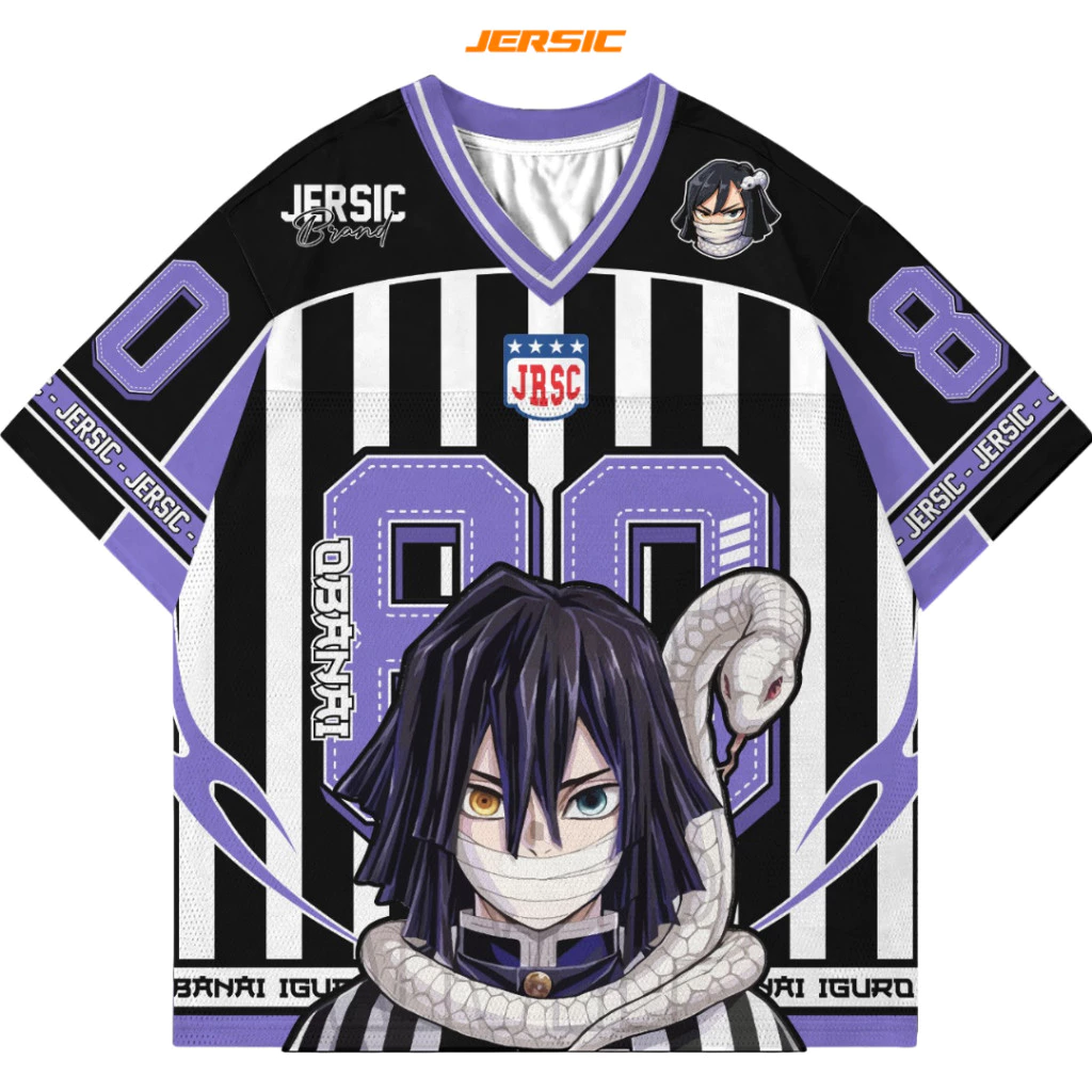 Jersey Obanai Kimetsu No Yaiba untuk Penggemar Anime Demon Slayer - Dapatkan Sekarang!