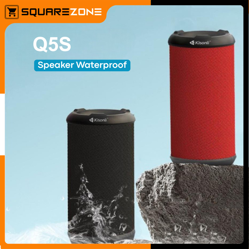 Jual Speaker Bluetooth Kisonli Q5S Speaker Portable Bluetooth Dual Bass ...