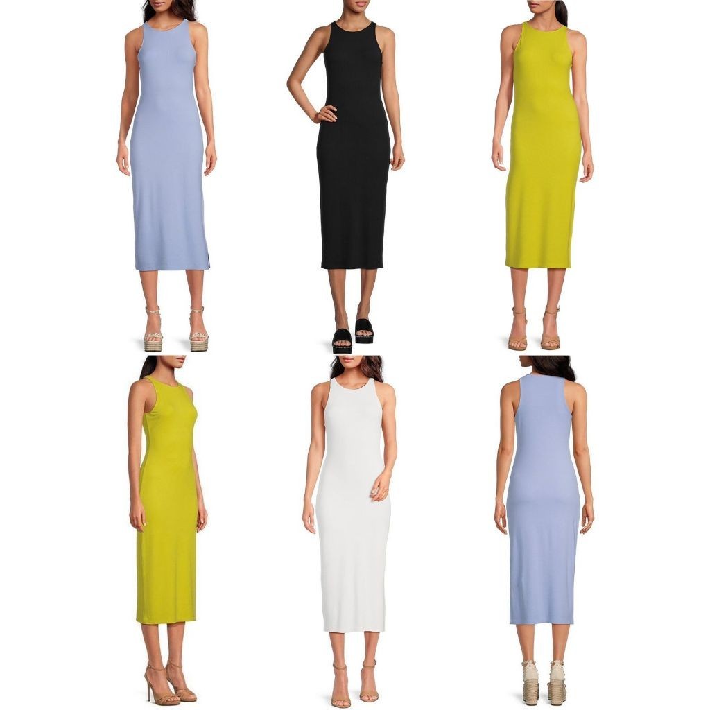 Jual Gianni Bini Knit Racer Thigh High Side Slit Midi Sheath Bodycon ...