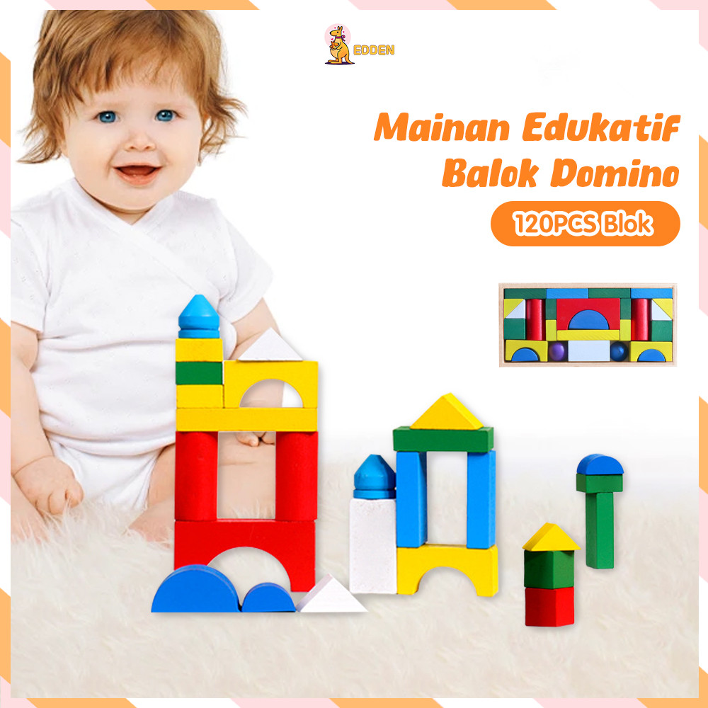 Jual Edden 26 Buah Mini Castle Blok Bangunan Bentuk Mainan Balok Susun ...