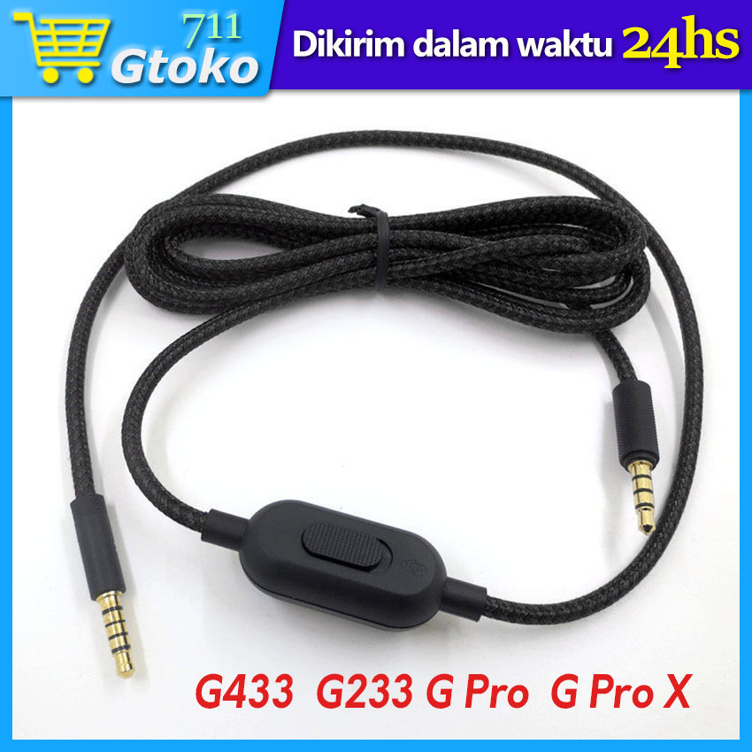 Gaming-Headset-Kabel Mit Lautstärkeregler - 200 Cm Für Logitech G Pro & G433