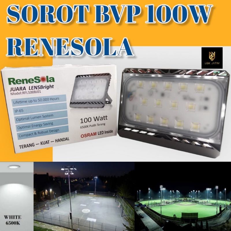 Jual LAMPU SOROT TEMBAK OSRAM 100W WATT RENESOLA | Shopee Indonesia