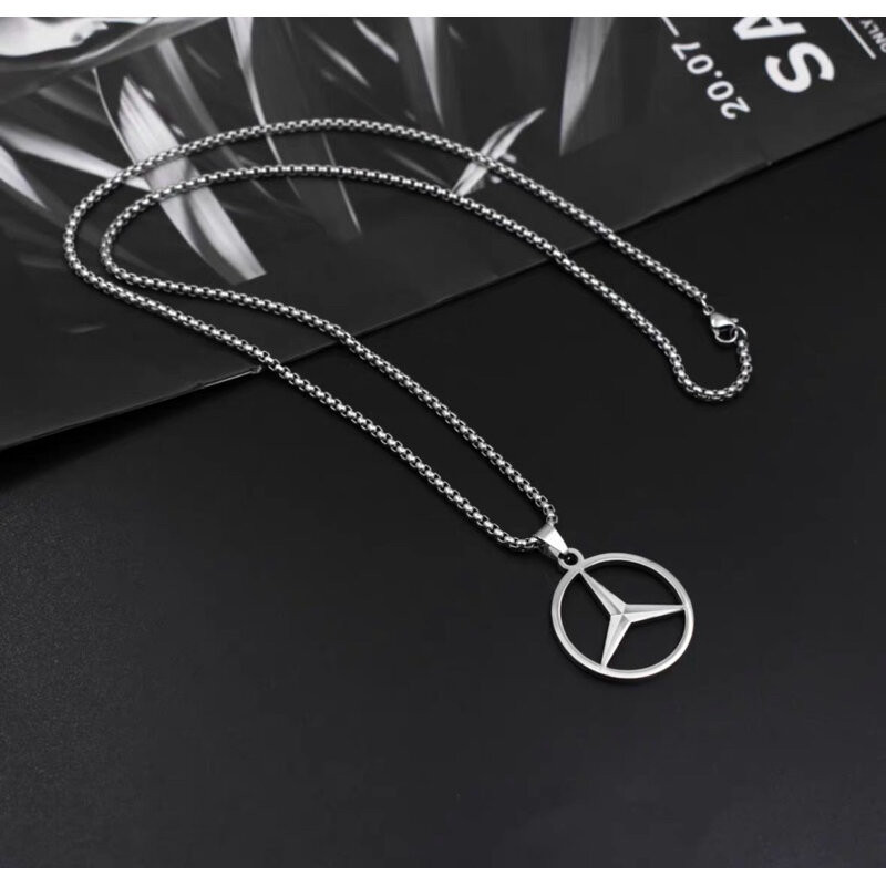 Jual (KL59) KALUNG TITANIUM ROLLO SILVER LIONTIN BINTANG PRIA DAN ...