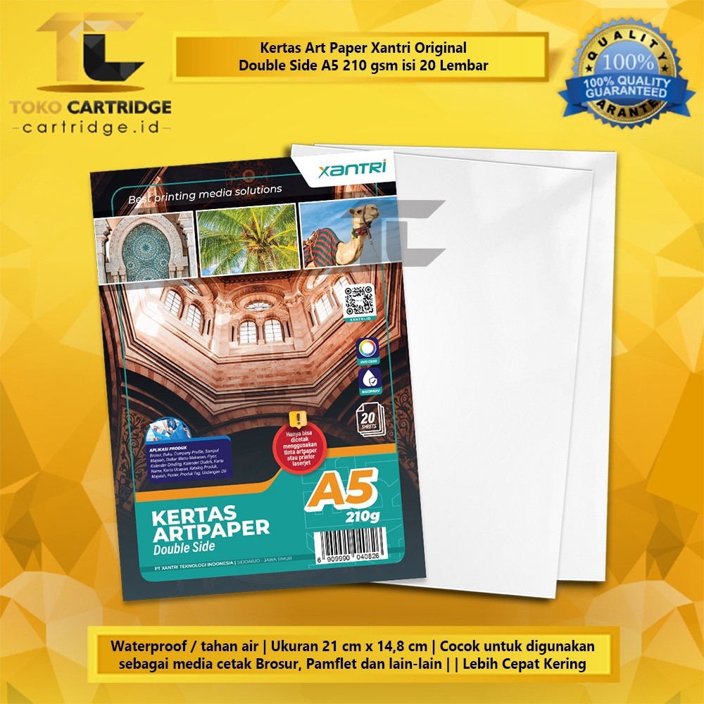 Jual Anti Luntur Kertas Art Paper isi 50lembar 20lembar ketebalan ...