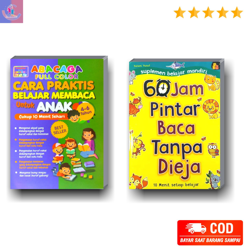 Jual Paket 2 Buku 60 Jam Pintar Baca Tanpa Dieja & Abacaga Cara Praktis ...