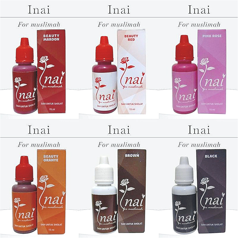 Jual INAI FOR MUSLIMAH 15ML PEWARNA KUKU SAH UNTUK SHOLAT TAHAN 3 BULAN ...