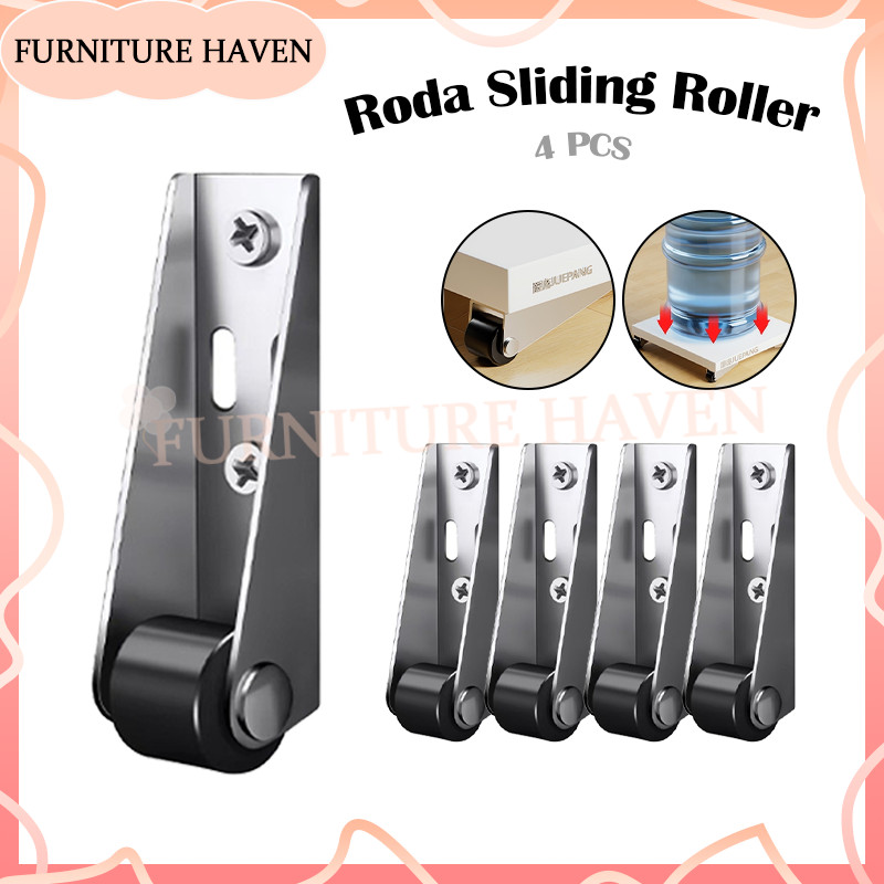 Jual Roda Pendukung Bawah Pintu/Guide Rail Pulley Roda 4 PCS/Door Lift ...