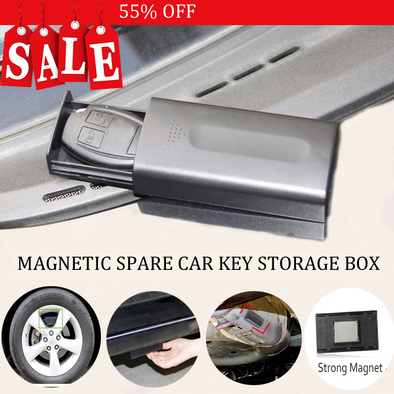 Jual New Black Key Safe Box Magnetic Car Key Holder Box Outdoor Stash ...
