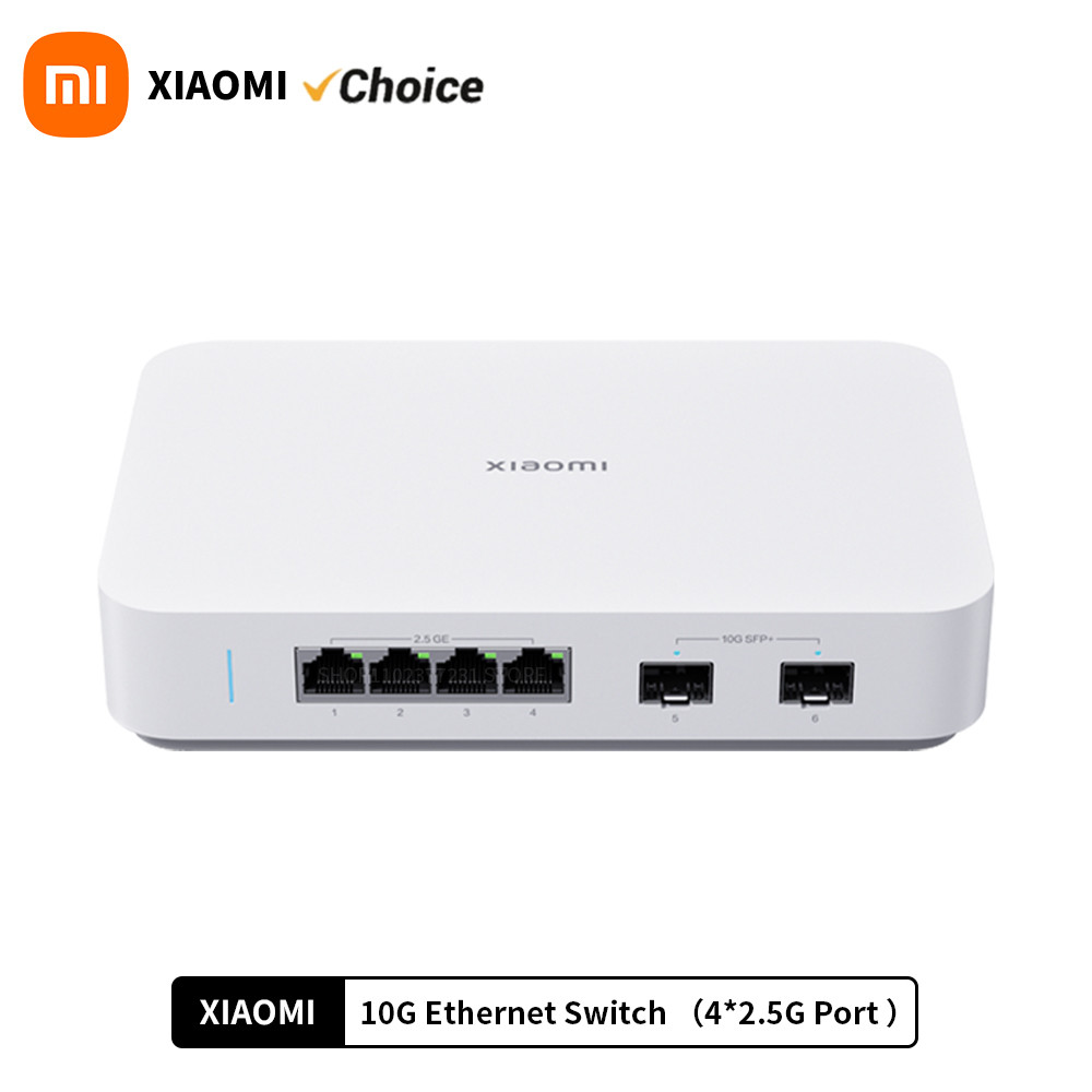 Jual 2025 NEW Xiaomi 10G Ethernet Switch 4×2.5G+2×10GMbps Mini Network ...
