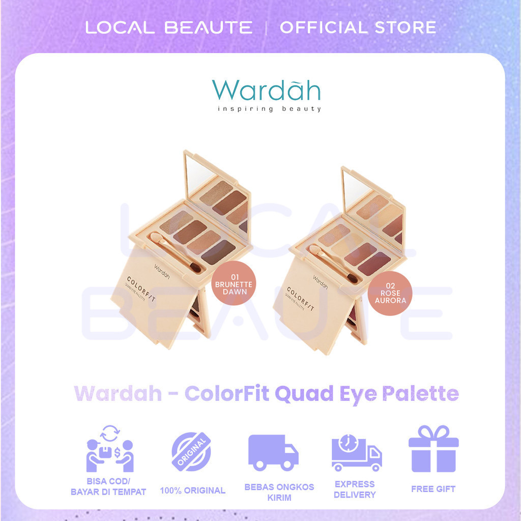 Jual Local Beaute - Wardah Colorfit Quad Eye Palette | Eyeshadow 4 in 1 ...