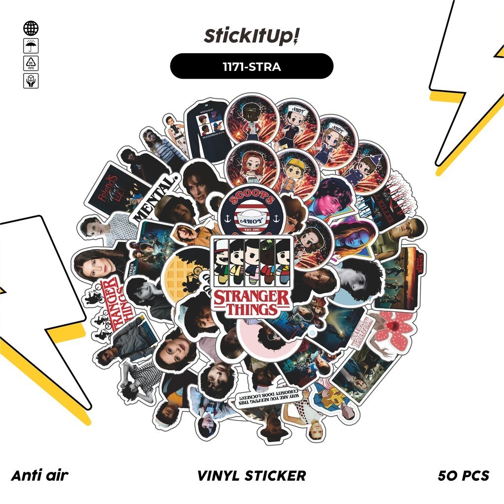 Jual COD 100 Pcs Stiker Pack Stranger Things Lucu Aesthetic Vynil ...