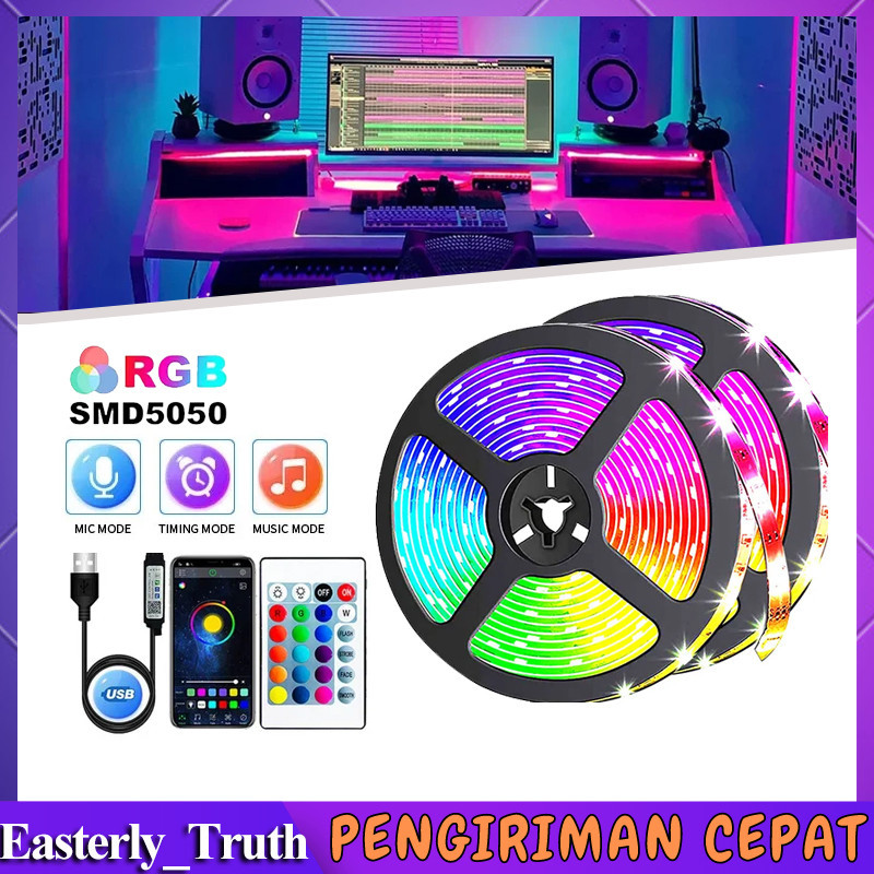 Jual PAKET LAMPU LED STRIP 5050 RGB 5M 10M IP44 IP33 RGB REMOTE LAMPU ...