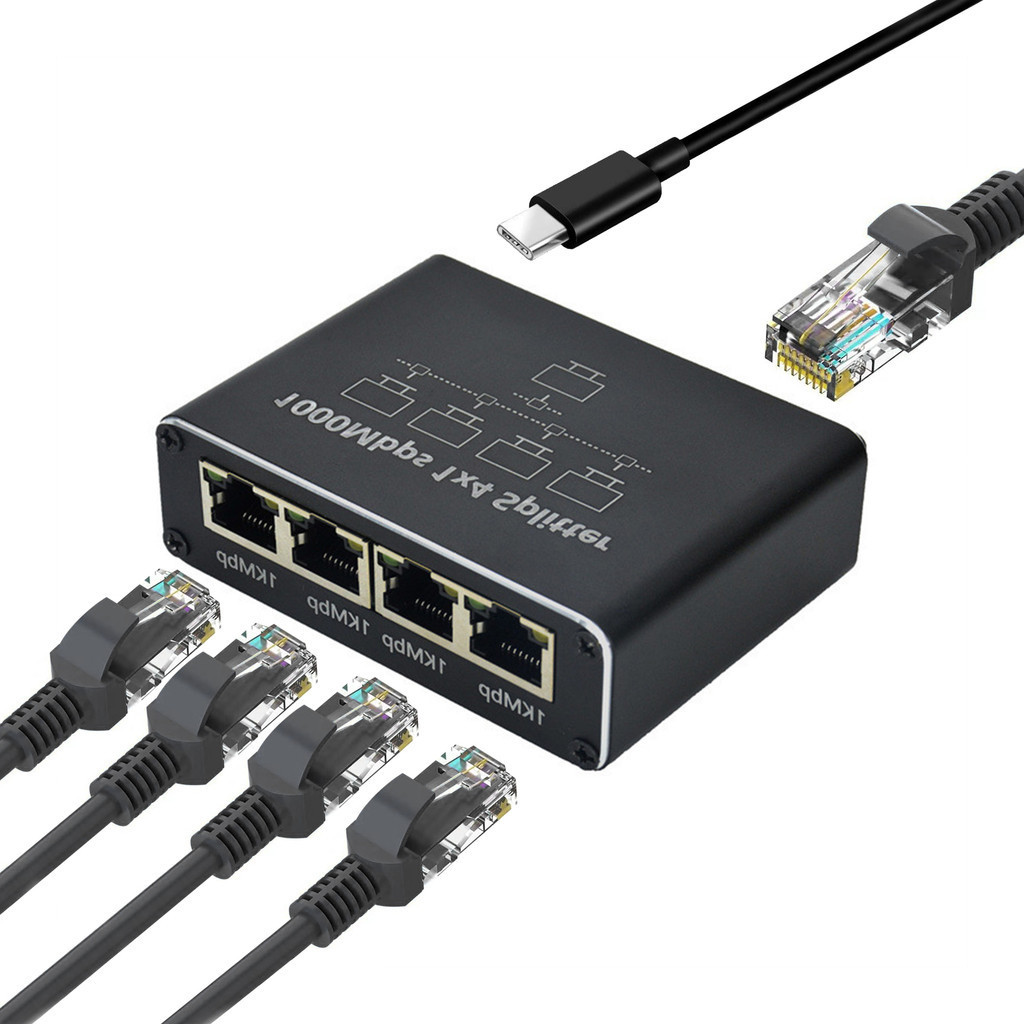 Jual Gigabit Ethernet Splitter 1 to 2/3/4, 1000Mbps RJ45 LAN Internet ...
