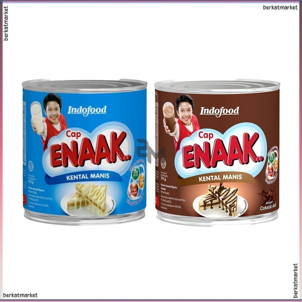 Jual Susu Cap Enak Enaak Kental Manis Skm Putih Coklat 1 Kemasan 370gr ...
