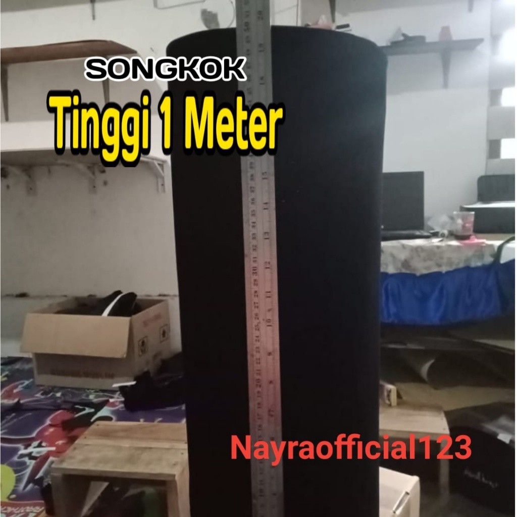 Jual Songkok Hitam Tinggi 60 cm 80 cm 100cm, Peci Hitam AC Berkualitas ...