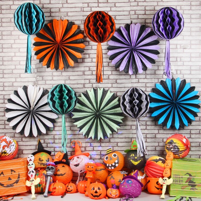 Jual Dekorasi Halloween Paperfan Lampion Rumbai Kertas Hiasan Pesta ...
