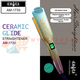 ( ) AMARA AM 1733 Ceramic Glide Floating Plate Hair Straightener Catokan Rambut MY