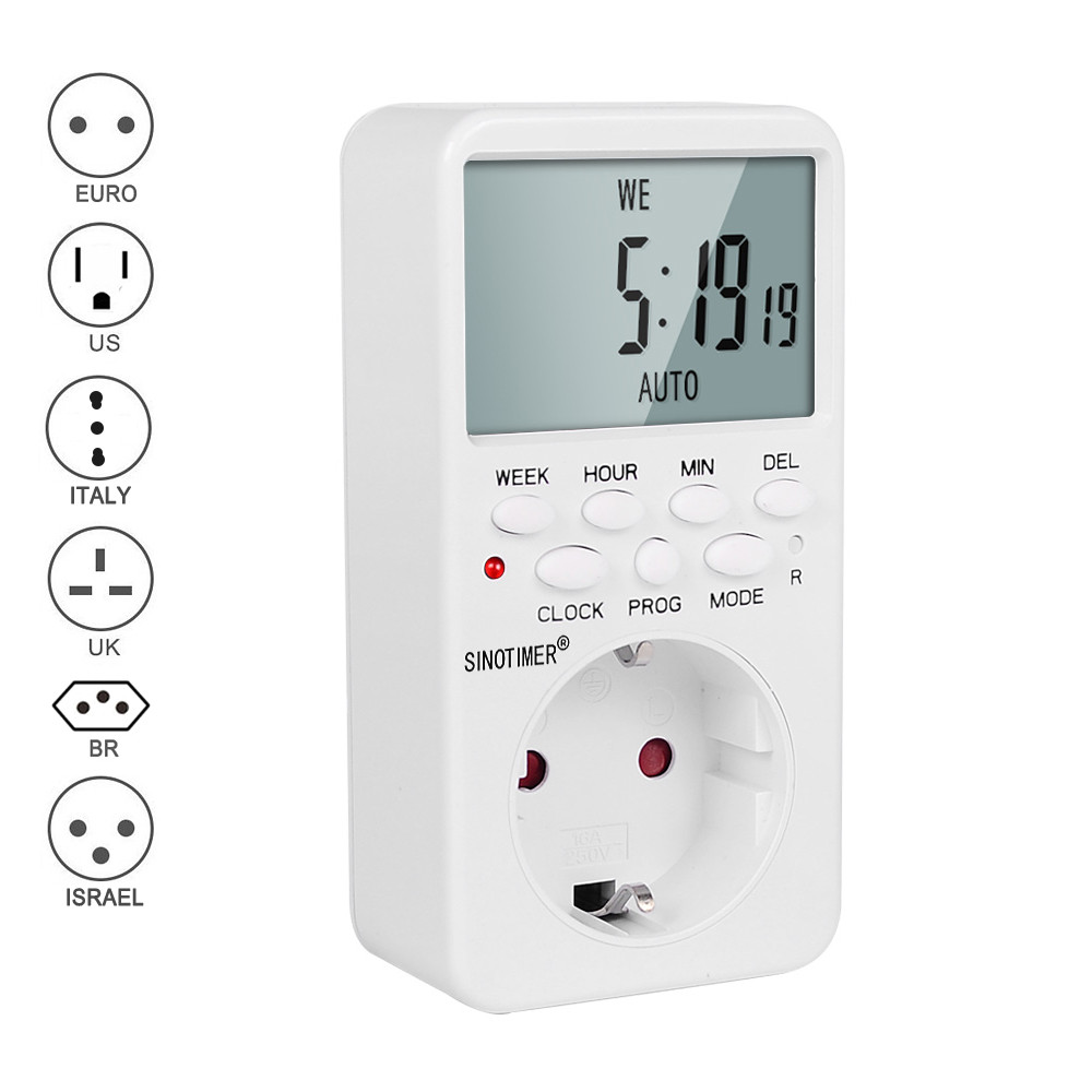 Jual EU UK BR Plug Outlet Electronic Digital Timer Socket with Timer ...