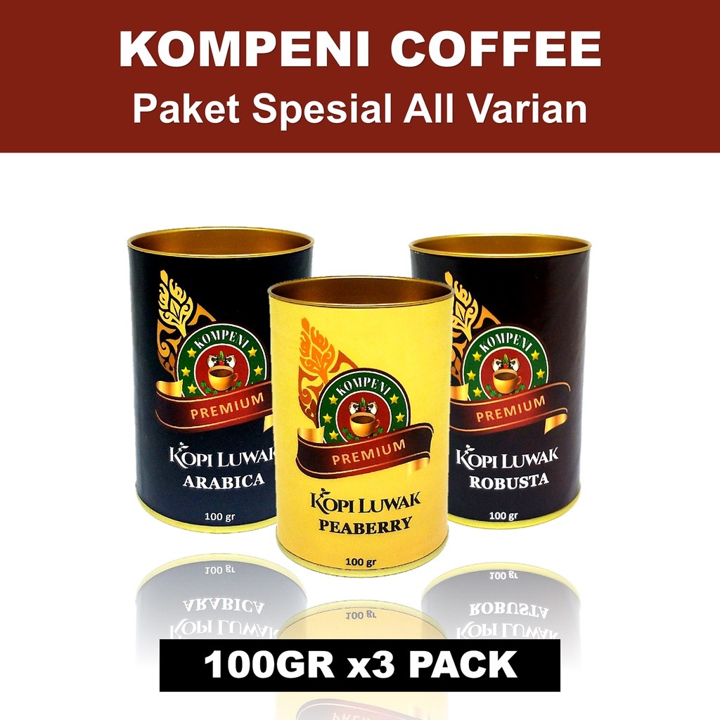 Jual Paket Kopi Luwak All Varian 300gr - Kompeni Coffee | Shopee Indonesia