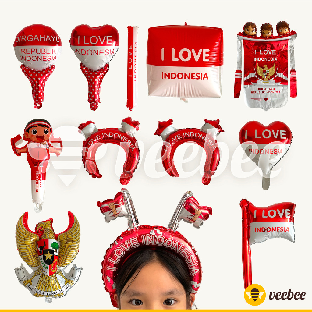 Bendera merah putih/ Balon foil 17 agustusan/ dekorasi agustusan/ balon bendera