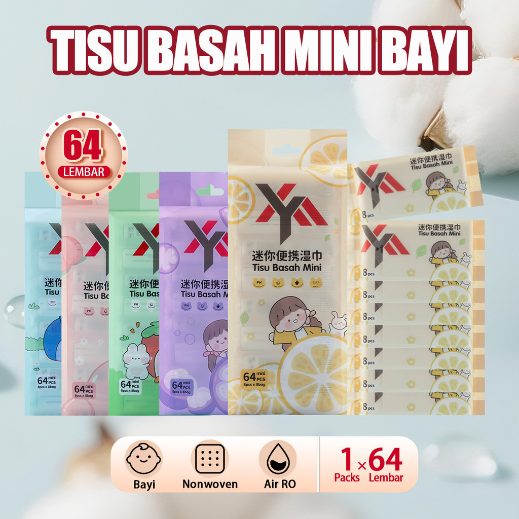 Jual Tisu Basah Mini | Tissue travel 1 pack isi 8PCS, praktis dan non ...