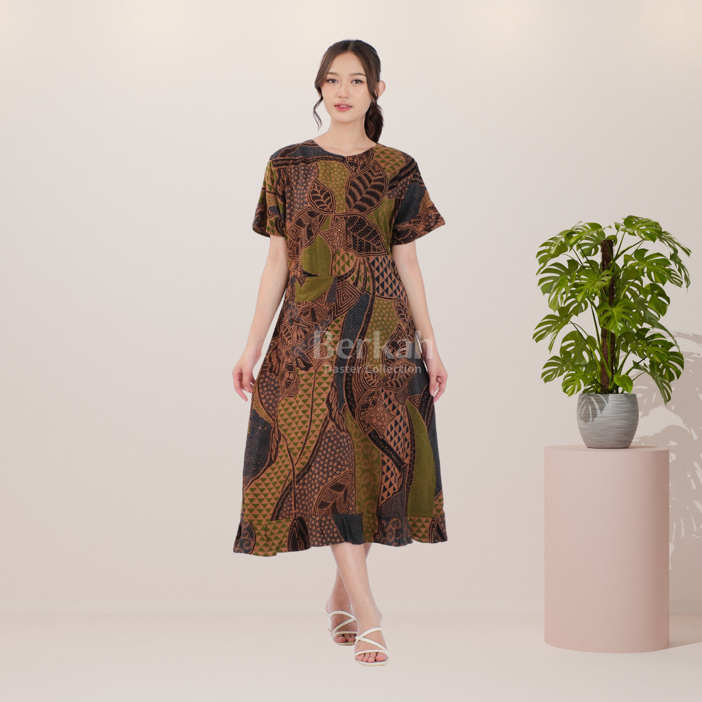 Daster Batik Rayon Busui Resleting Surya Teja 2