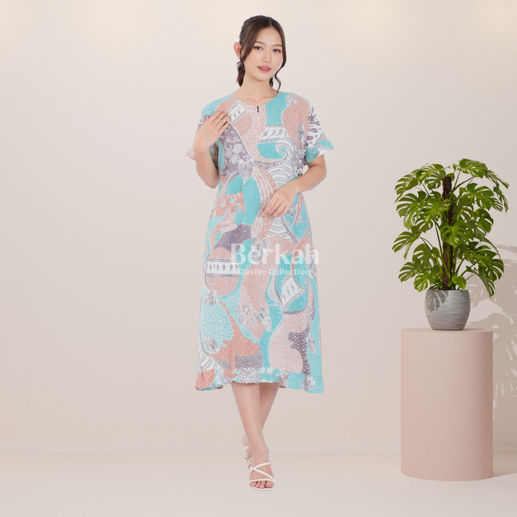 Daster Batik Rayon Busui Resleting Surya Teja 3