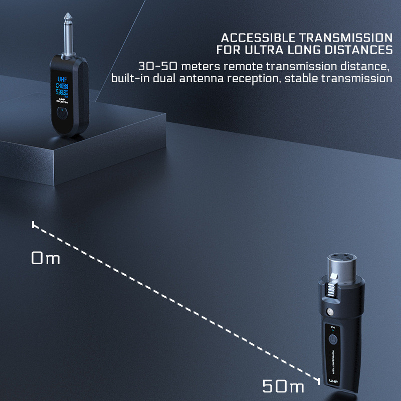 Jual Receiver System for Dynamic Microphone UHF XLR Adapter System ...