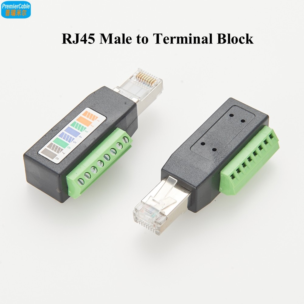 Jual RJ45 Screw Terminal Connector RJ45 Solderless Male Plug to 8-Pin ...