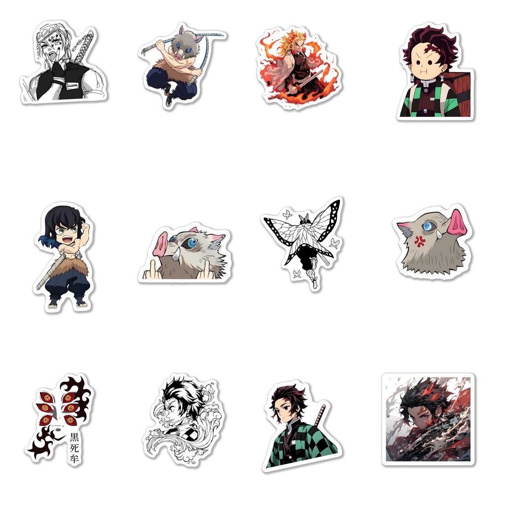 Jual STIKER DEMON SLAYER ISI 50 PCS PER PACK ST095 TANJIRO MUICHIRO ...