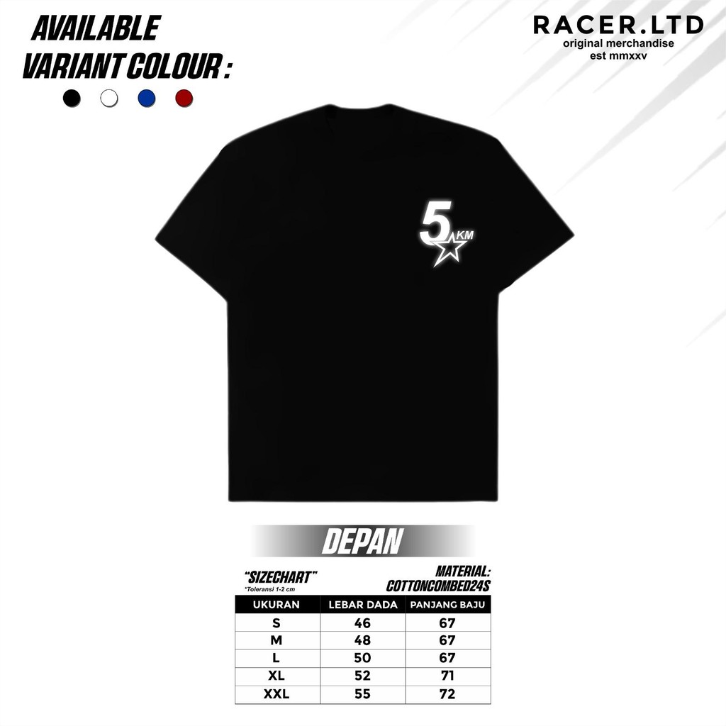 Jual KAOS REFLEKTIF DISTRO RACING 5KM T-SHIRT RACING 2 STROKE 4 STROKE ...