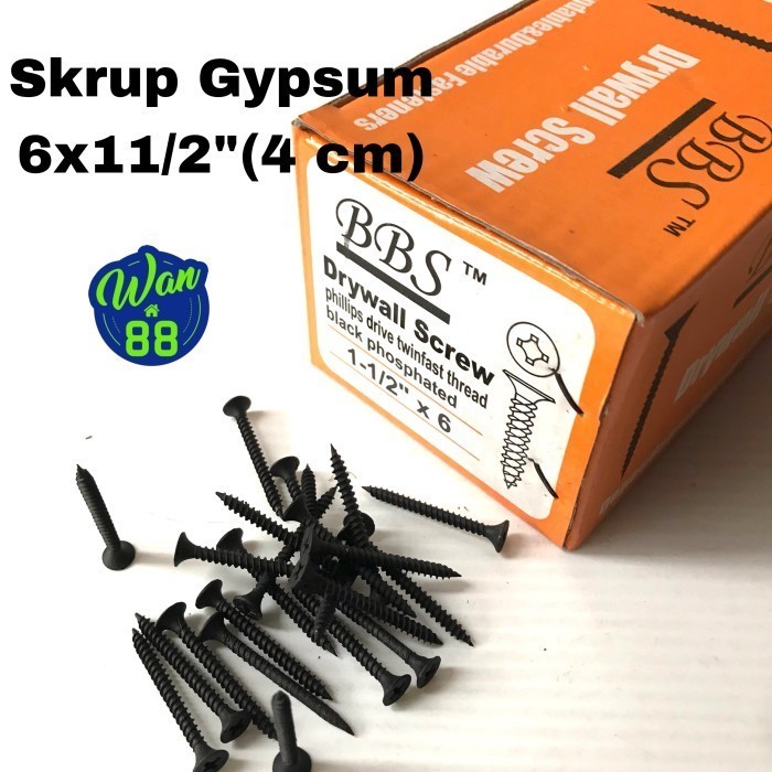 Jual BOX 900 gr Skrup Gypsum Dry Wall Screw Sekrup Ukuran 3/4 1 1.5 2 ...